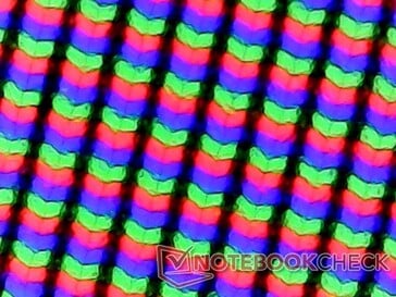 Disposition des sous-pixels avec revêtement mat