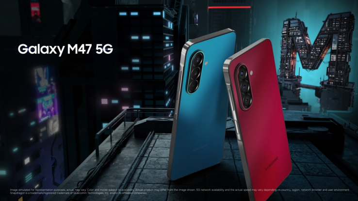 L'Galaxy M47 5G est disponible en deux coloris.