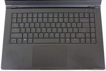 Toutes les touches sont mécaniques optiques, contrairement au clavier de l'Alienware x15 dont les touches de fonctions ne le sont pas