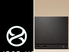 Le logo Project Helix à côté d'une image de la Steam Machine