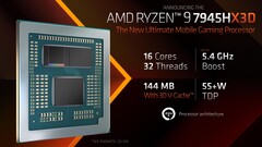 La première puce pour ordinateur portable d&#039;AMD avec 3D V-cache a été testée en ligne (image via AMD)