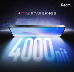 Le Redmi K70 Pro serait le premier smartphone doté d'un écran de 4 000 lumens. (Source de l'image : Xiaomi)
