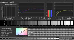 CalMAN : Niveaux de gris (calibrés)