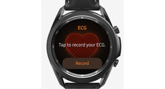 Un Galaxy Watch3 lance un ECG. (Source : Samsung)