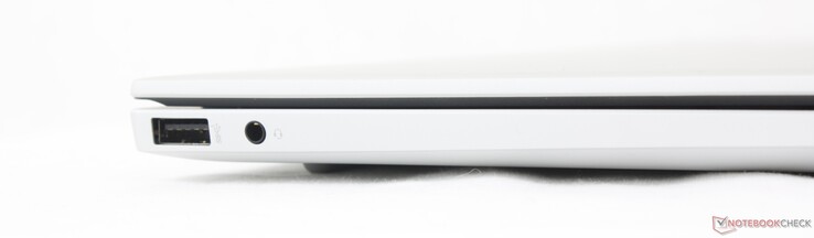 Gauche : USB-A (5 Gbps), casque d'écoute 3,5 mm