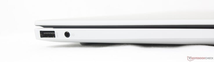 Gauche : USB-A (5 Gbps), casque d'écoute 3,5 mm