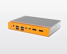 Le mini PC sans ventilateur OnLogic Helix 320 peut être équipé d’un processeur Intel comptant jusqu’à 8 cœurs et présente un châssis en aluminium argenté avec une façade orange