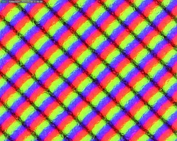 Sous-pixels granuleux grâce à la couche mate