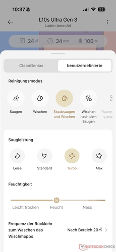 Options de nettoyage