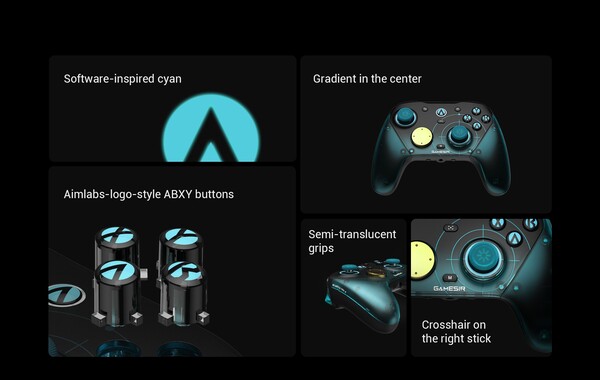 Le GameSir G7 Pro Aimlabs Edition est doté d'une palette de couleurs personnalisée. (Source de l'image : GameSir)