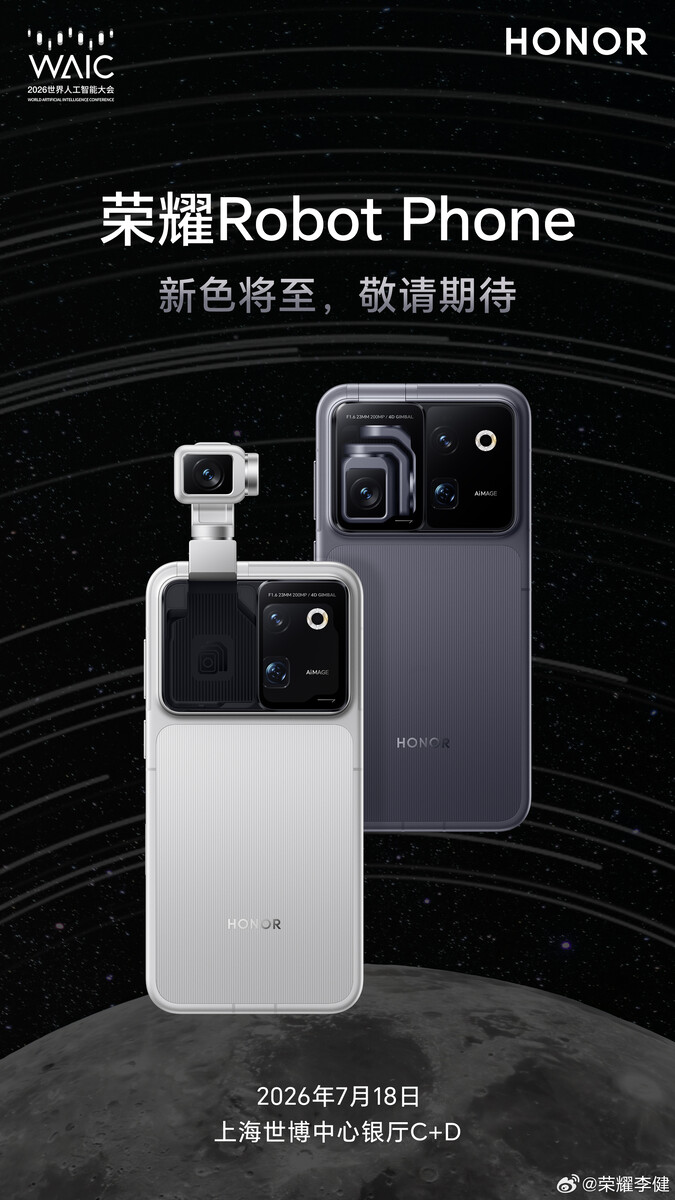 Le Honor Robot Phone sera commercialisé en Chine le 18 juillet 2026.