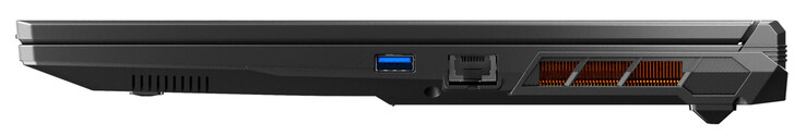 Côté droit : USB 3.2 Gen 2 (USB-A), Gigabit Ethernet