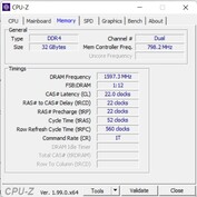 CPU-Z : Mémoire de travail