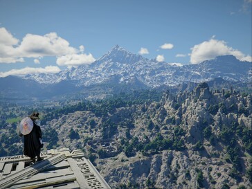 Vaste paysage après la mise à jour de la qualité des paysages lointains