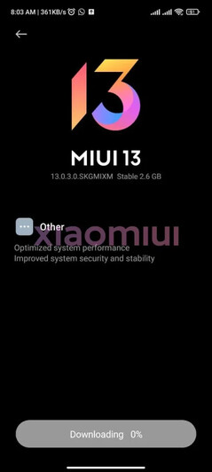 MIUI 13 pour le Redmi Note 10.