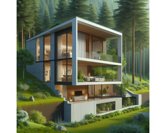Maisons passives : l&#039;avenir de l&#039;habitat durable (image symbolique : Bing AI)