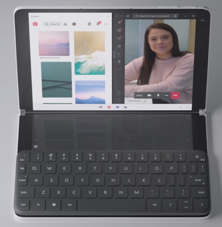 Le Surface Neo est équipé d'un accessoire de clavier physique intelligent. (Image : Microsoft)