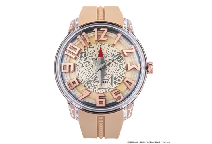 Montre Tendence One Piece Log Pose TY023009-P dotée d’un verre bombé et d’une aiguille centrale mobile.