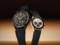 Les smartwatches TAG Heuer Connected Calibre E4 Golden Bright et Bright Black Edition. (Source de l&#039;image : TAG Heuer)