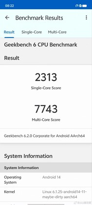 MediaTek Dimensity 9300 Score CPU Geekbench (image via Weibo)