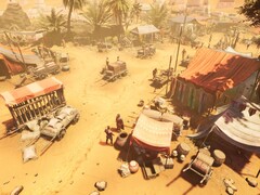 Une image représentant un camp militaire dans le jeu « Expeditions : Rome ».