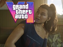 Bannière de GTA 6 montrant Lucia