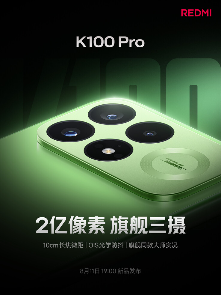 Le Redmi K100 Pro est équipé d'un appareil photo principal de 200 MP avec stabilisation optique de l'image (OIS).