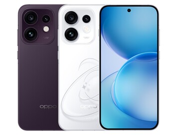L'Oppo Reno 16 en violet et en blanc « Pop ».