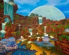 Une image représentant une base dans The Planet Crafter, actuellement à -50 % sur Steam.
