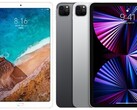 Le Mi Pad 4 Plus (L) a été lancé par Xiaomi en 2018 tandis que Apple a mis à jour son iPad Pro (R) en 2021. (Image source : Xiaomi/Apple)