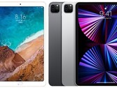 Le Mi Pad 4 Plus (L) a été lancé par Xiaomi en 2018 tandis que Apple a mis à jour son iPad Pro (R) en 2021. (Image source : Xiaomi/Apple)