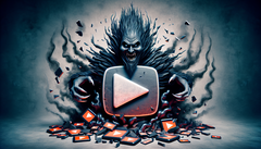 YouTube en tant qu'entité maléfique (Généré avec DALL-E 3)