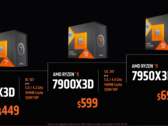 On peut acheter les AMD Ryzen 9 7950X3D et Ryzen 9 7900X3D le 28 février (image via AMD)