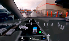 AI DRIVR sur YouTube fait la démonstration de sa Tesla fonctionnant avec la FSD v12 et naviguant dans un parking Costo avec une facilité remarquable. (Source de l&#039;image : AI DRIVR sur YouTube)