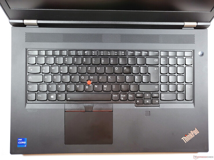 Lenovo ThinkPad P17 G2 : Zone du clavier