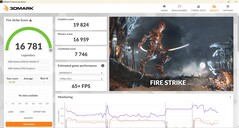 3DMark Fire Strike en mode batterie