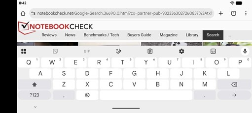 Gboard en mode paysage