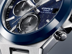 Pour les nouveaux modèles Edifice, la couleur de la lunette est parfaitement assortie au cadran. Photo - gros plan de la lunette de la Casio Edifice EFS-S650D-2A (Source de l'image : Casio) 