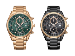 De gauche à droite : Citizen Eco-Drive AT8263-87X et AT8268-83E, toutes deux photographiées sur fond blanc. (Source de l&#039;image : @plus9time sur Instagram)