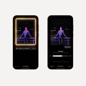 AI Portrait Glow dans ColorOS 16 (Image source : Oppo)