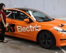 Les Teslas seront progressivement retirées de la flotte de location (image : SIXT)