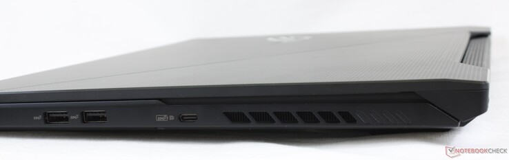 A droite : 2x USB-A 3.2, USB-C Gen. 2 avec DisplayPort 1.4 et alimentation