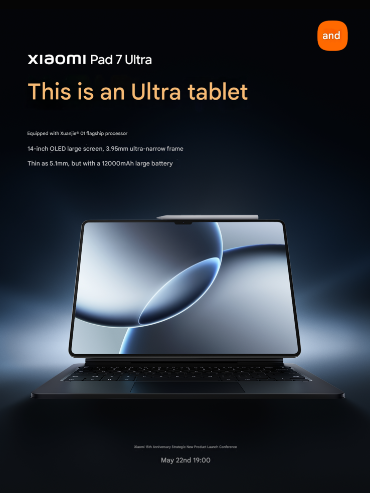 Xiaomi a partagé quelques détails essentiels sur le Pad 7 Ultra (Image source : Xiaomi - machine translated)