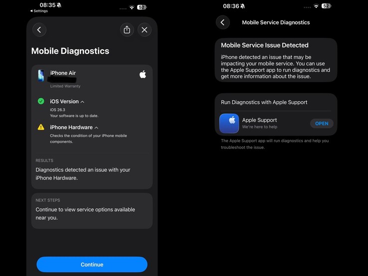 Captures d'écran partagées par 