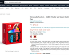 La Switch OLED est disponible... mais avec des réserves. (Source : Amazon)