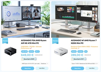Campagne de réduction Acemagic sur les mini-PC