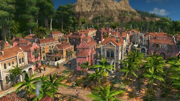 Image représentant une ville du Nouveau Monde dans l'année 1800.