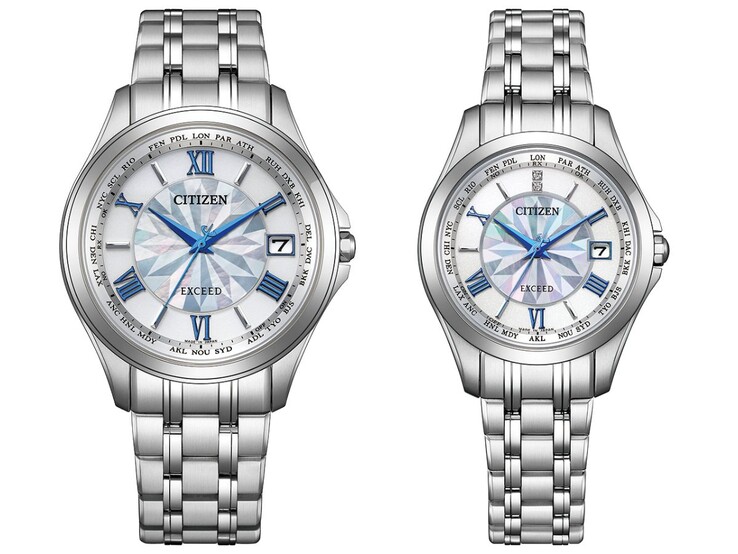Les montres Citizen CB1080-52W (à gauche) et EC1120-59W (à droite)