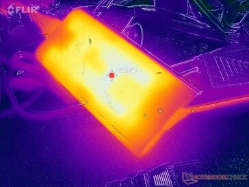 L'adaptateur CA peut atteindre plus de 54°C lors de l'utilisation de charges exigeantes