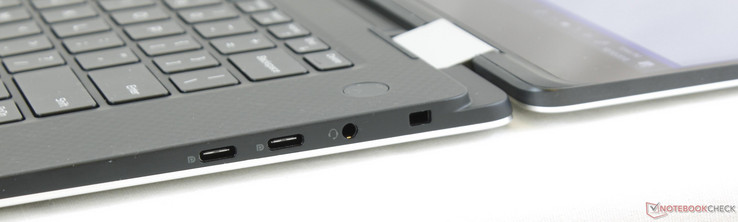 Côté droit : 2 USB C 3.1, combo audio 3,5 mm, verrou de sécurité Noble.